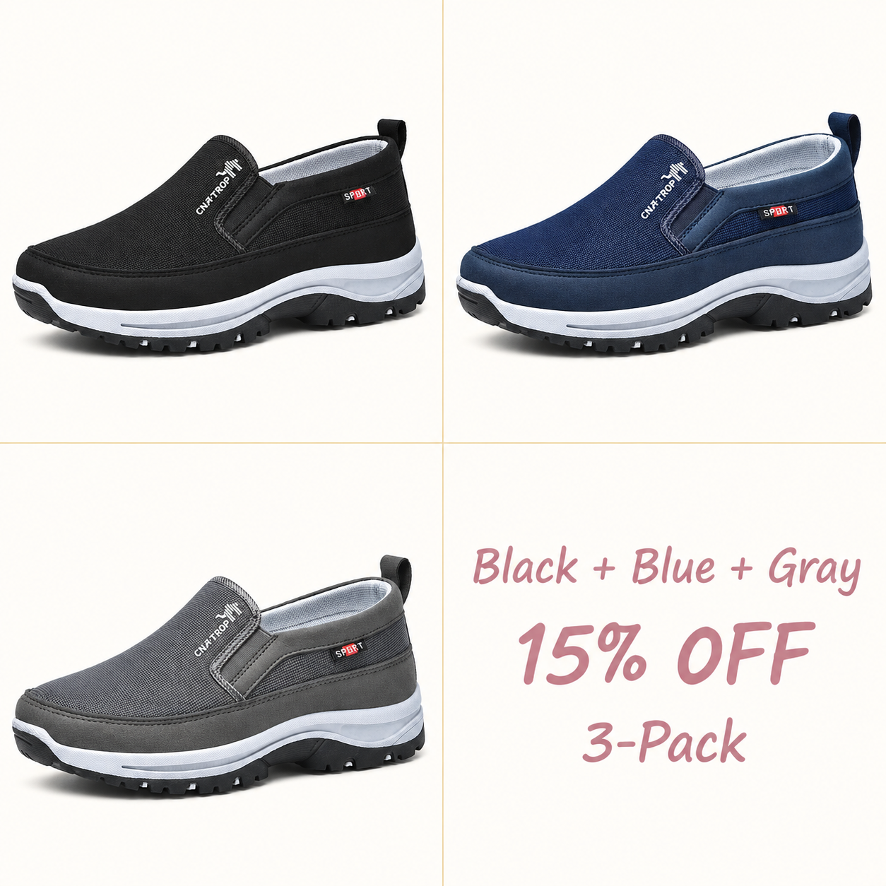 ⏰⏰⏰LAST DAY 70% OFF🔥Men's Arch Support & Breathable and Light & Non-Slip Walking Shoes
