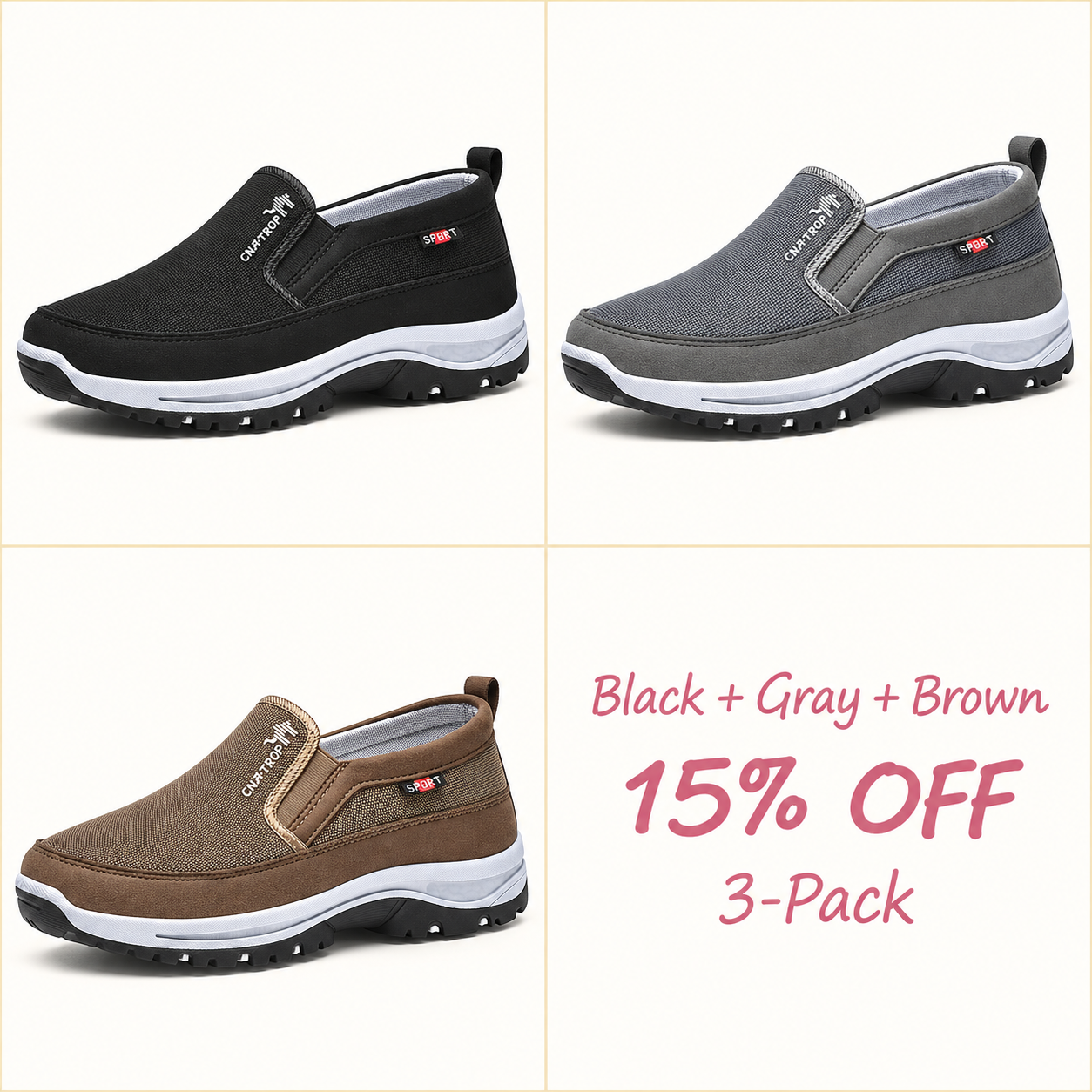 ⏰⏰⏰LAST DAY 70% OFF🔥Men's Arch Support & Breathable and Light & Non-Slip Walking Shoes