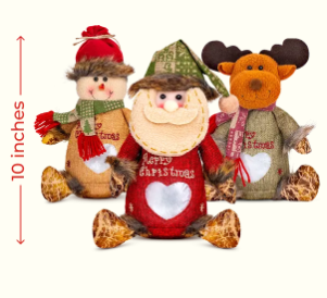 🎄🎄🎁Christmas Character Gift Bag Set – Santa, Reindeer & Gingerbread Man