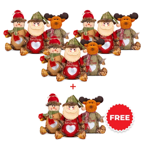 🎄🎄🎁Christmas Character Gift Bag Set – Santa, Reindeer & Gingerbread Man