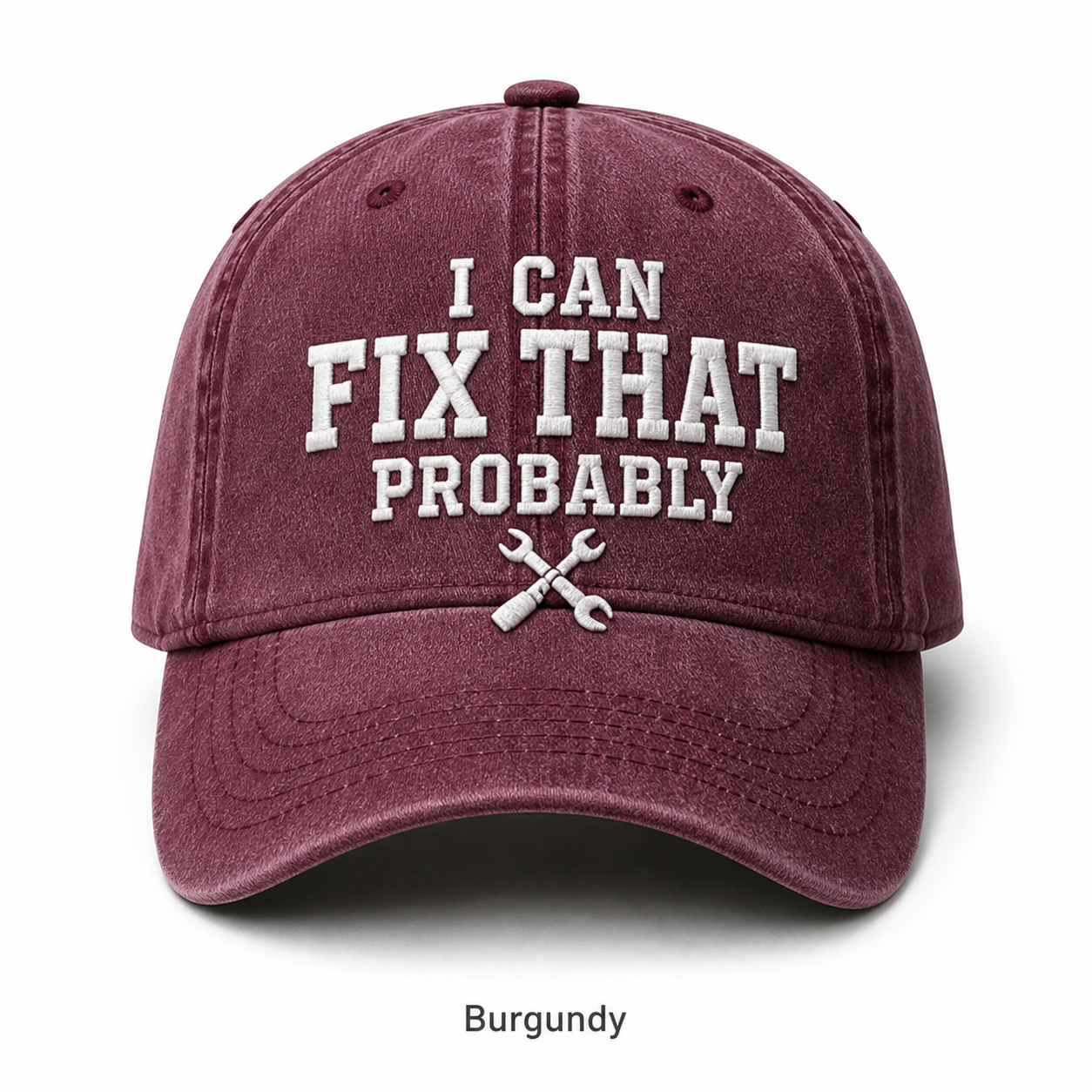 🧢Men’s “I Can Fix That Probably” Vintage Embroidered Baseball Cap