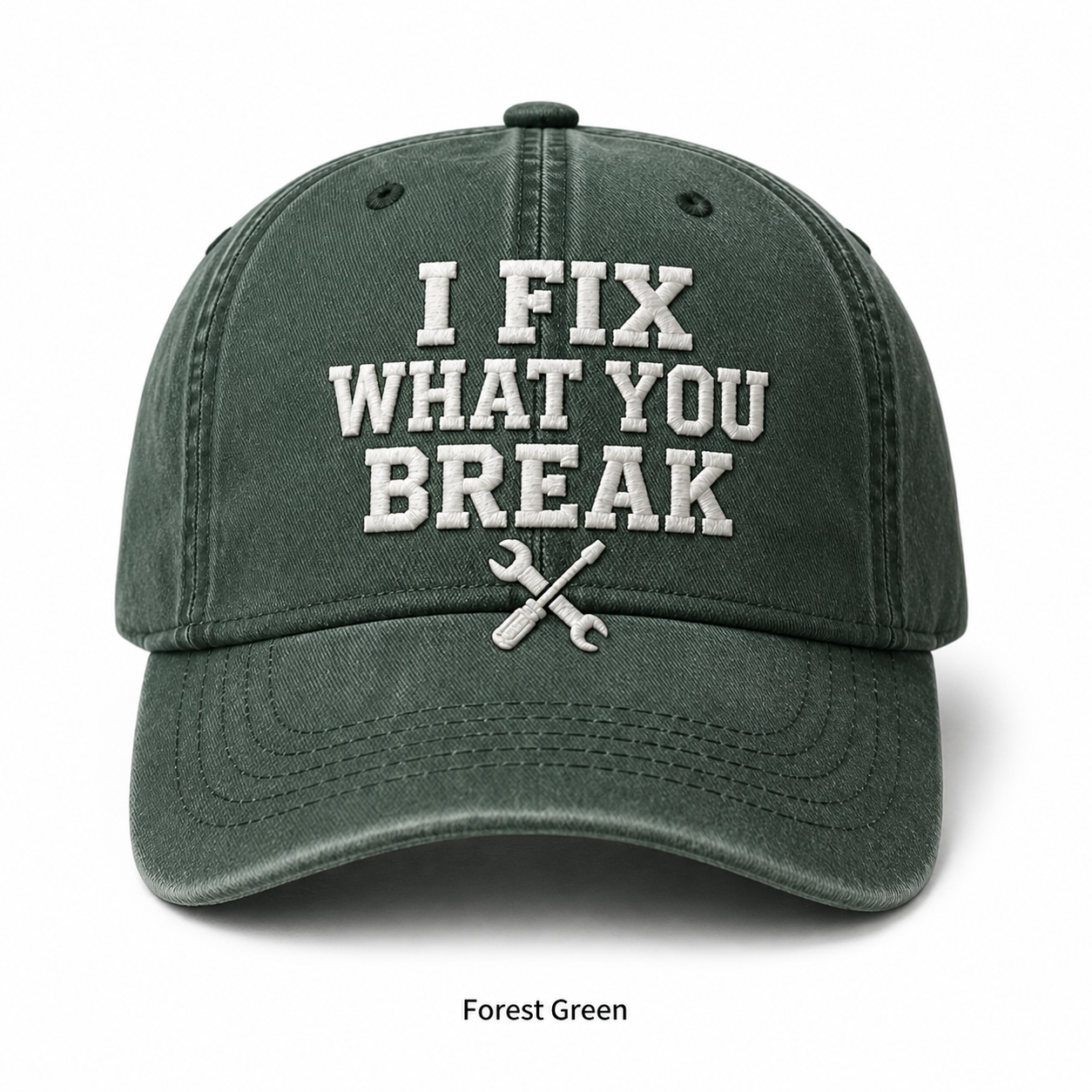 🧢I Fix What You Break Vintage Embroidered Cap – Classic Washed Dad Hat