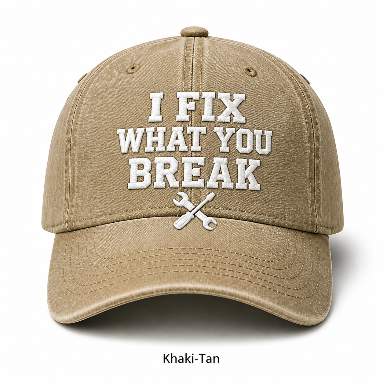 🧢I Fix What You Break Vintage Embroidered Cap – Classic Washed Dad Hat