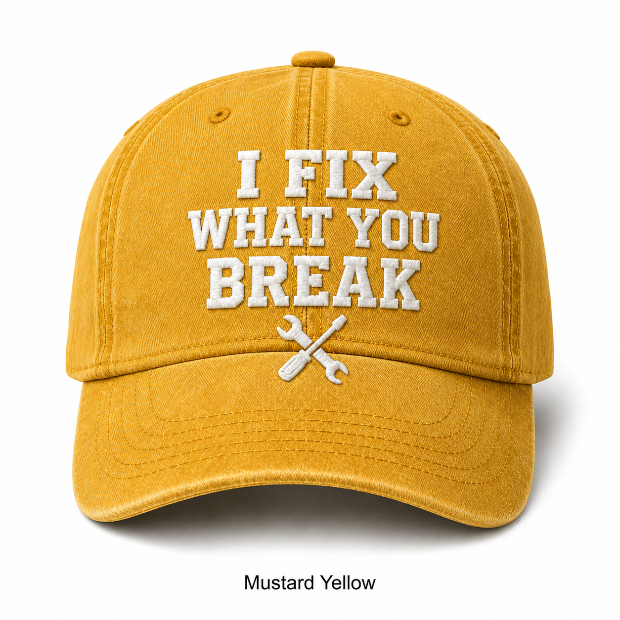 🧢I Fix What You Break Vintage Embroidered Cap – Classic Washed Dad Hat