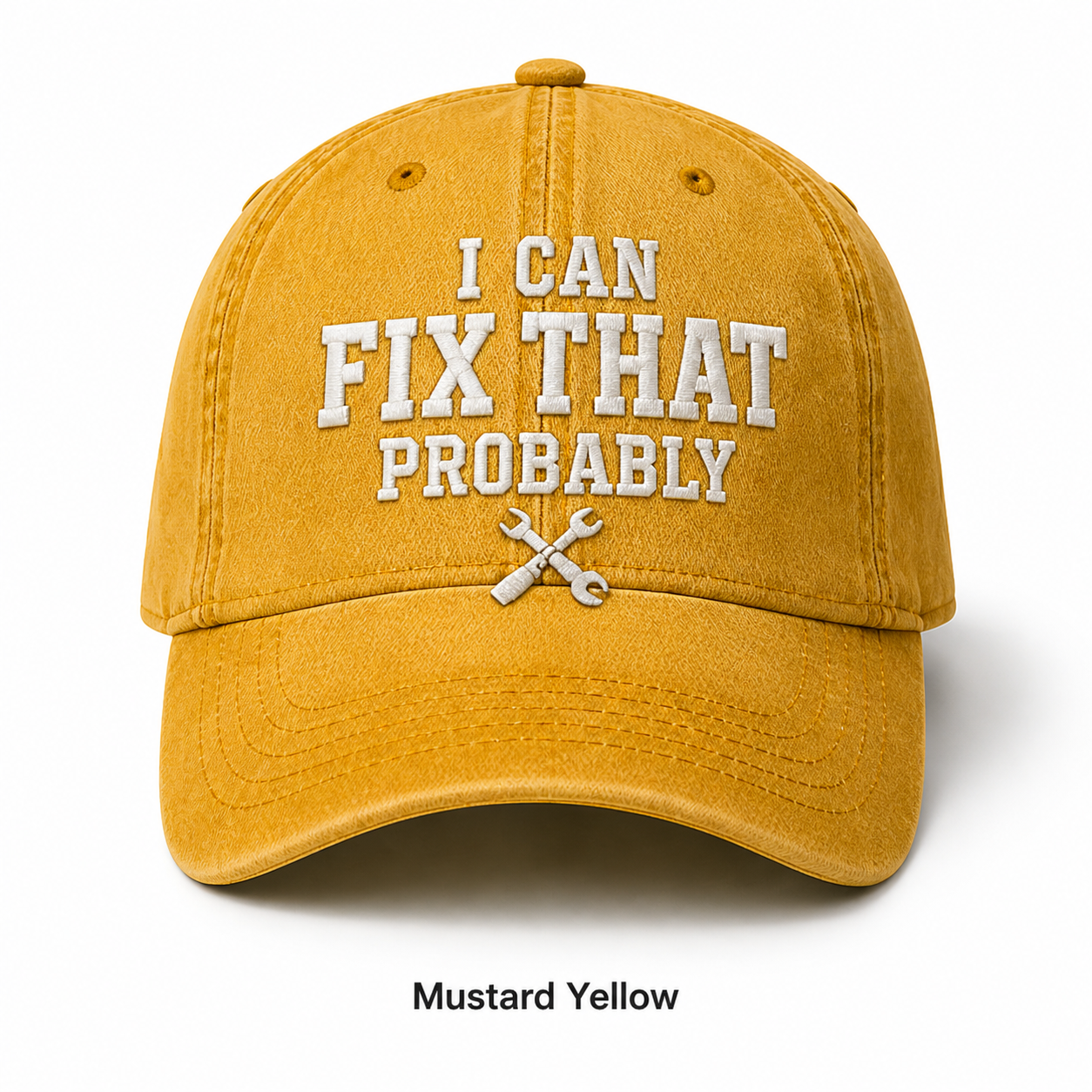 🧢Men’s “I Can Fix That Probably” Vintage Embroidered Baseball Cap