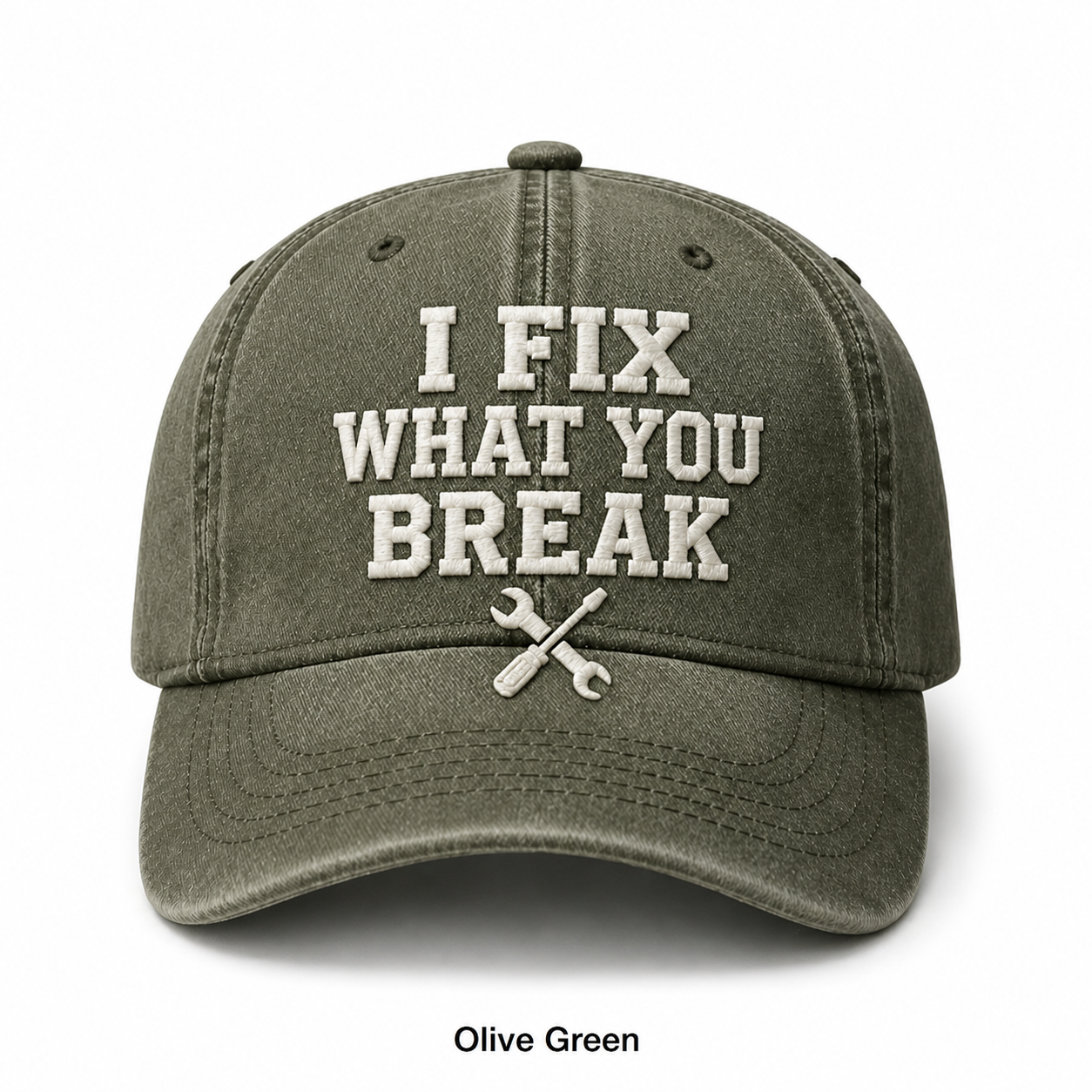 🧢I Fix What You Break Vintage Embroidered Cap – Classic Washed Dad Hat