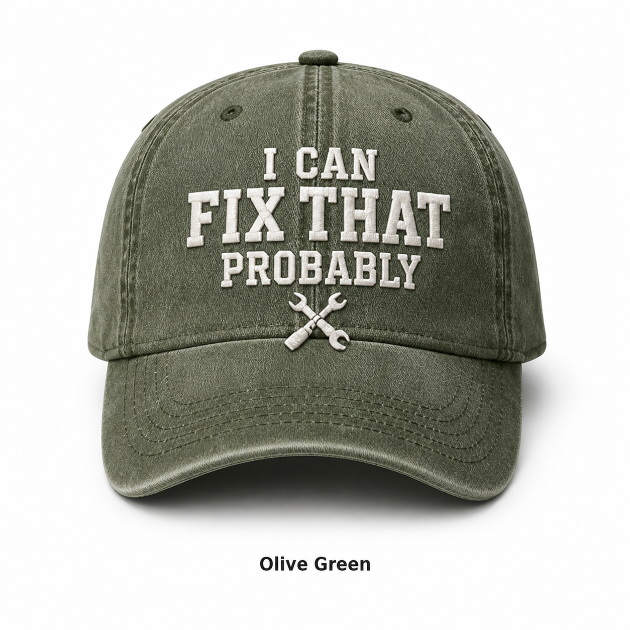 🧢Men’s “I Can Fix That Probably” Vintage Embroidered Baseball Cap