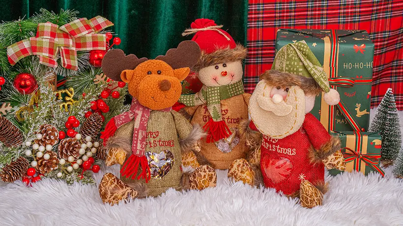 🎄🎄🎁Christmas Character Gift Bag Set – Santa, Reindeer & Gingerbread Man