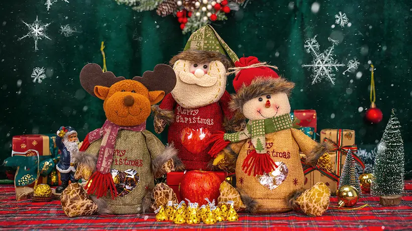 🎄🎄🎁Christmas Character Gift Bag Set – Santa, Reindeer & Gingerbread Man
