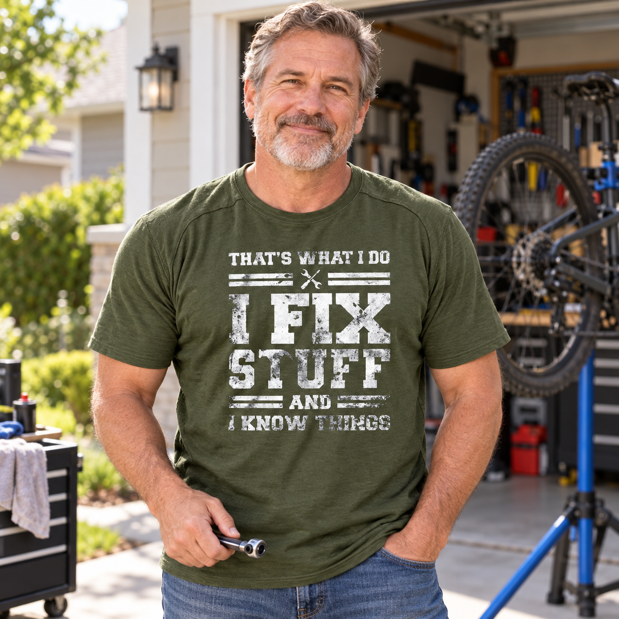 🔧 That’s What I Do — I Fix Stuff & I Know Things Graphic T-Shirt