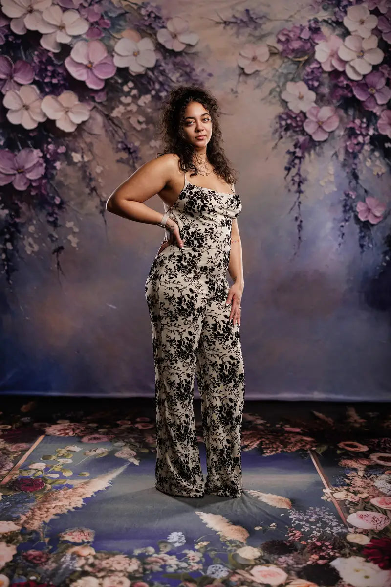 Kate Atelier Fine Art Pastel Purple Floral Backdrop