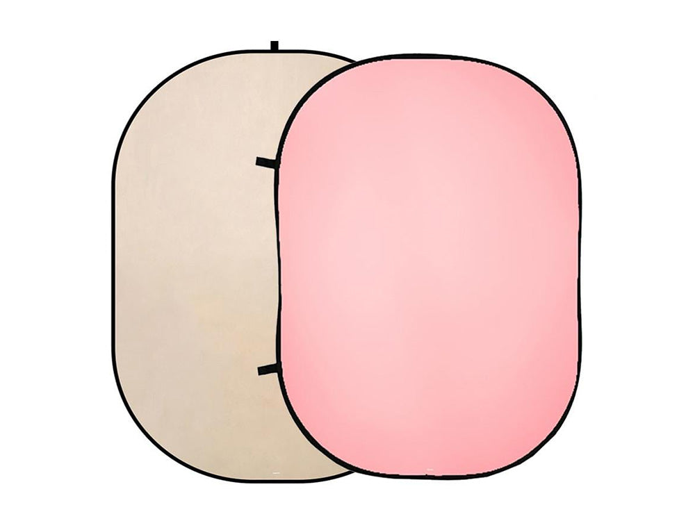Kate Abstract Cream/Abstract Pink Collapsible Backdrop Photography 5X6.5ft(1.5x2m) - Kate Backdrop