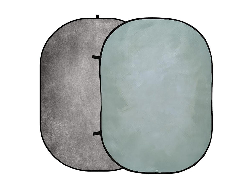 Kate Abstract Gray Green/Abstract Gray Collapsible Backdrop Photography 5X6.5ft(1.5x2m)  In Stock USA - Kate Backdrop