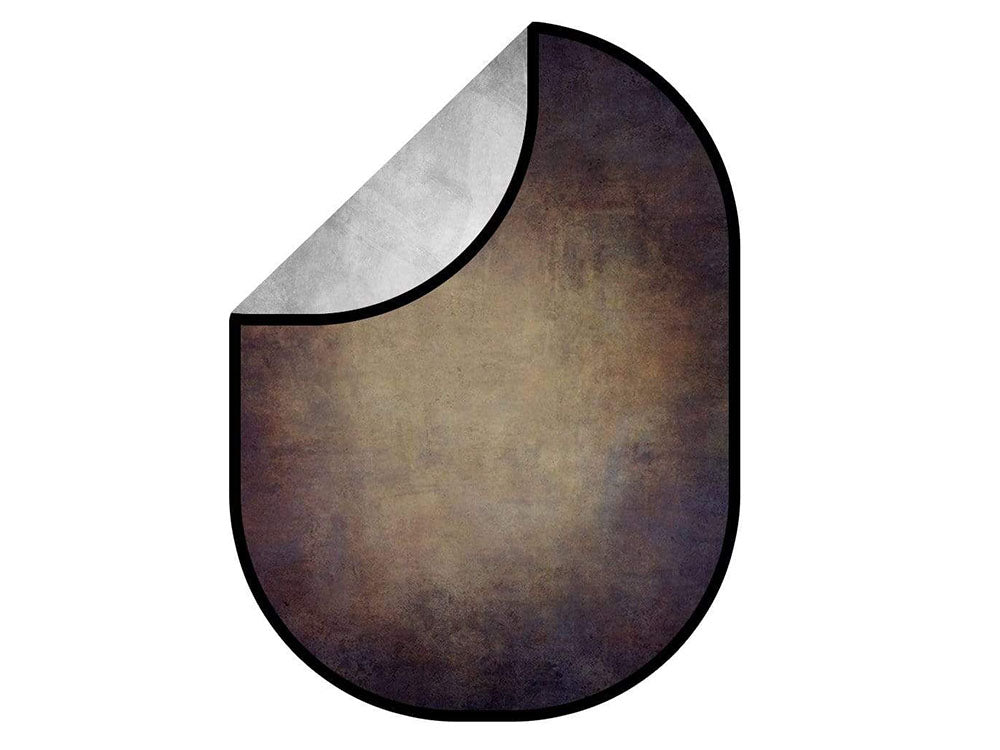 Kate Dark Brown Abstract Texture/Silver Gray Texture Collapsible Backdrop Photography 5X6.5ft(1.5x2m) - Kate Backdrop