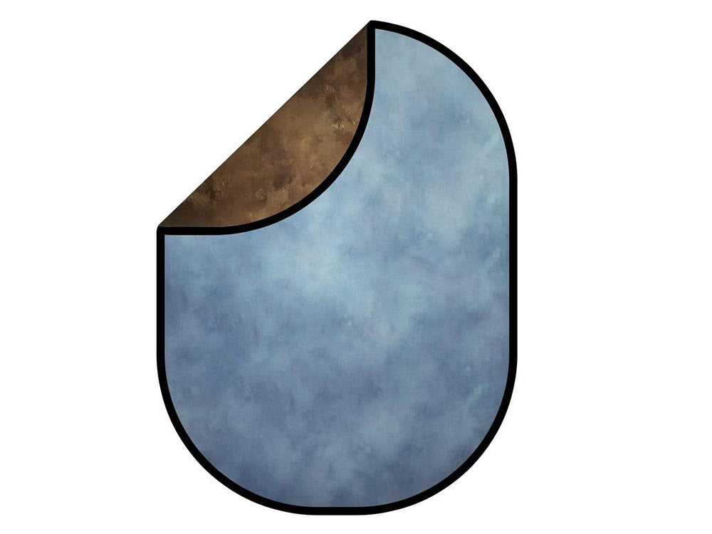 Kate Brown Oil Painting/Blue Texture Collapsible Backdrop Photography 5X6.5ft(1.5x2m) - Kate Backdrop