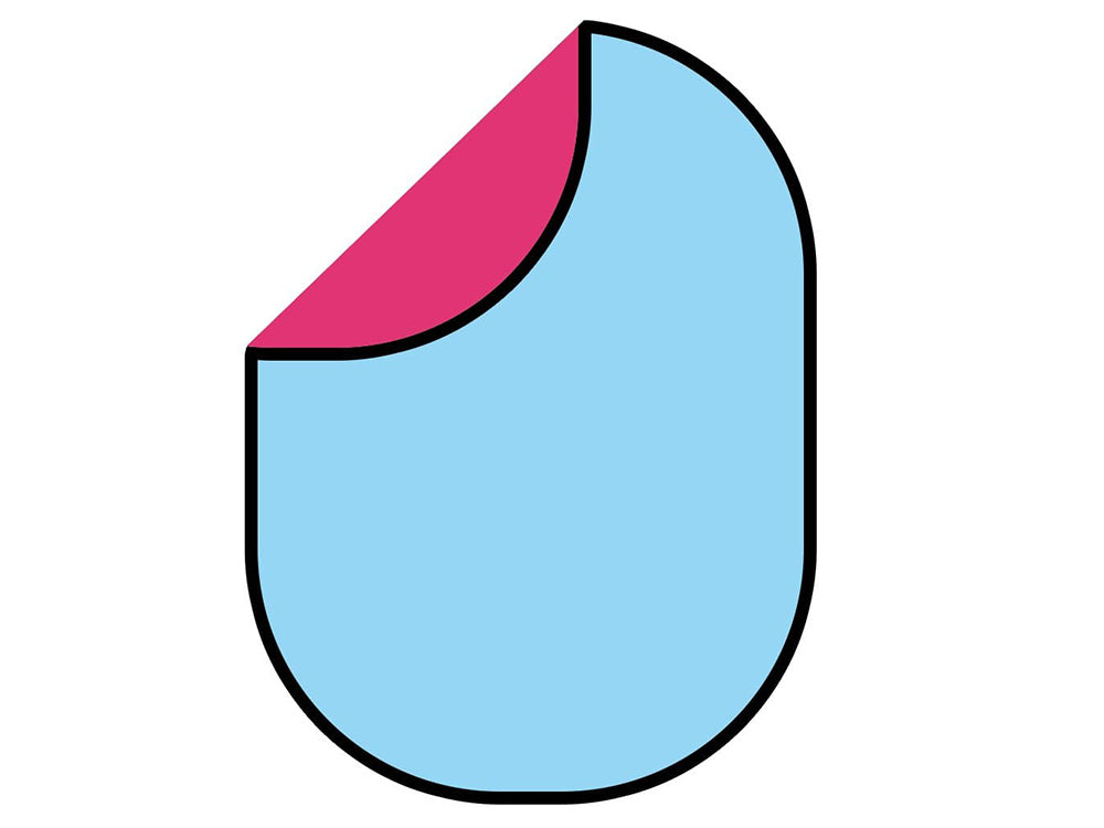 Kate Solid Light Blue/ Solid Rose Red Collapsible Backdrop Photography 5X6.5ft(1.5x2m) - Kate Backdrop