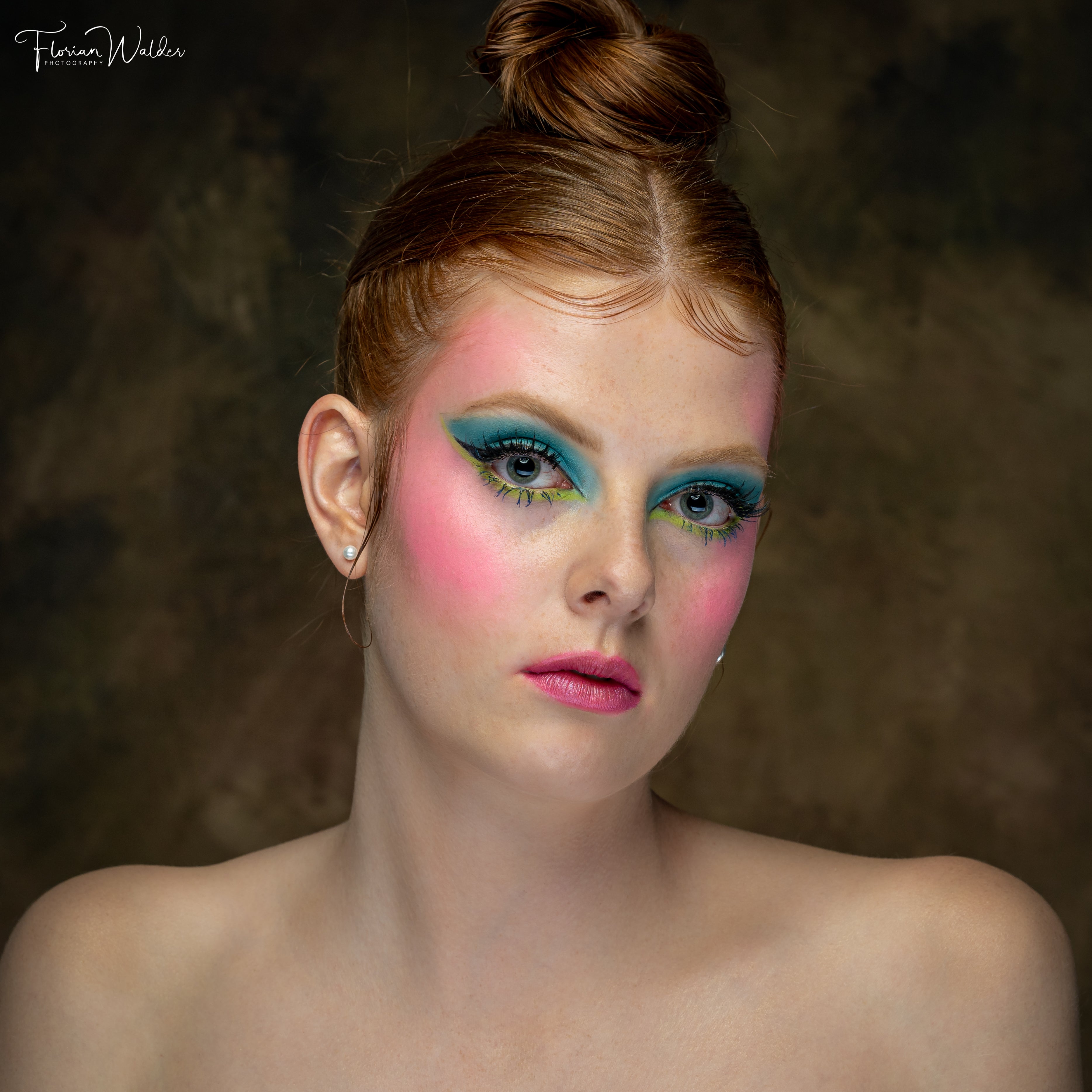 Kate Brown Oil Painting/Blue Texture Collapsible Backdrop Photography 5X6.5ft(1.5x2m) - Kate Backdrop