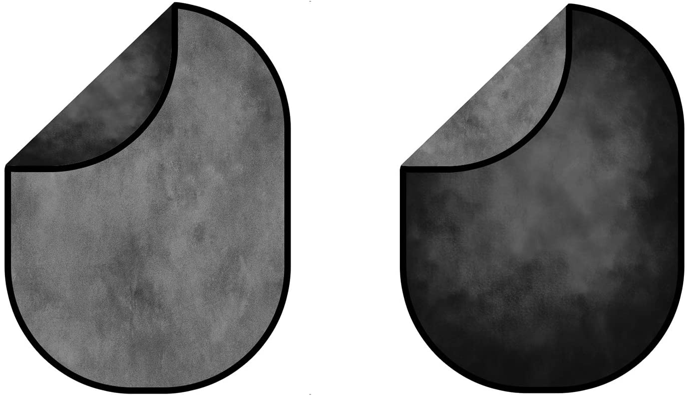 Kate Abstract Black/ Dark Gray Texture Collapsible Backdrop Photography 5X6.5ft(1.5x2m) - Kate Backdrop
