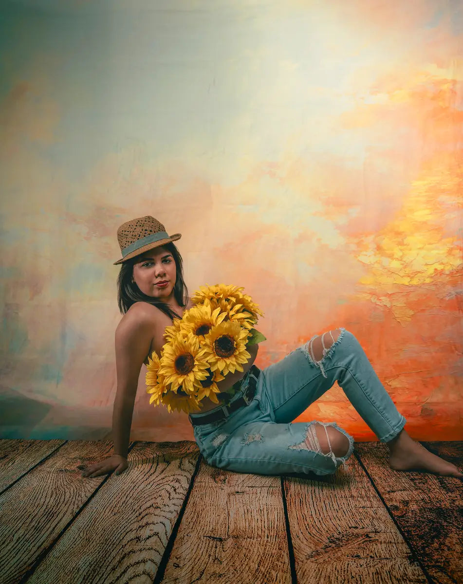 Kate Atelier Abstract Texture Golden Backdrop