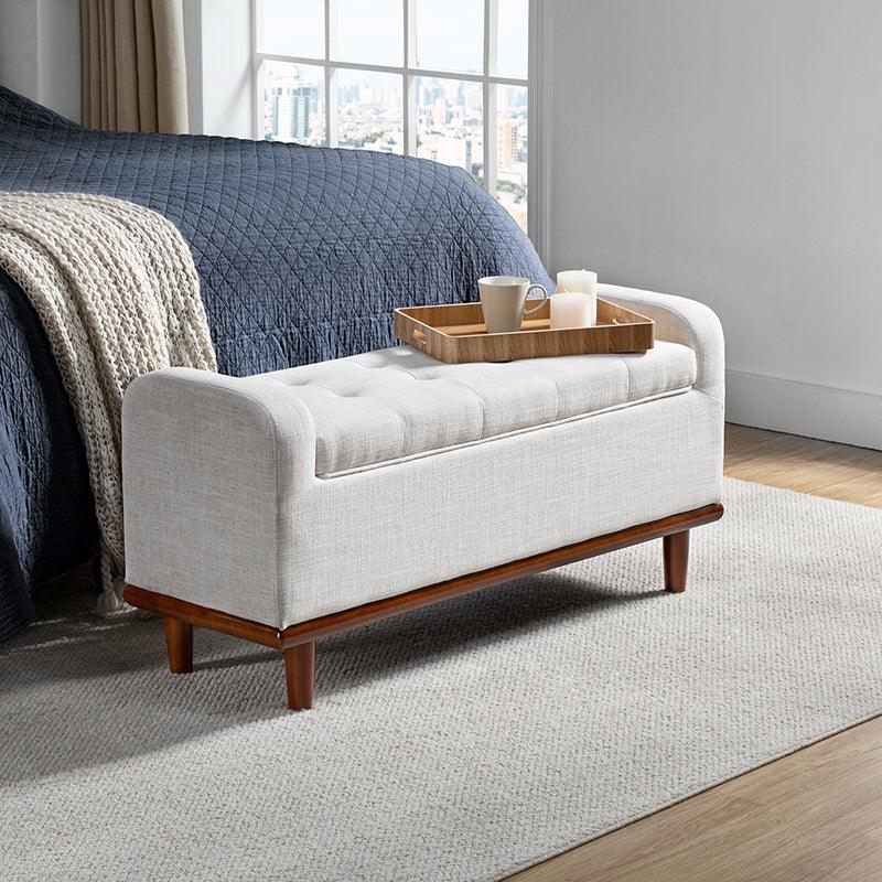 Clover Upholstered Flip Top Storage Bench - Hulala Home