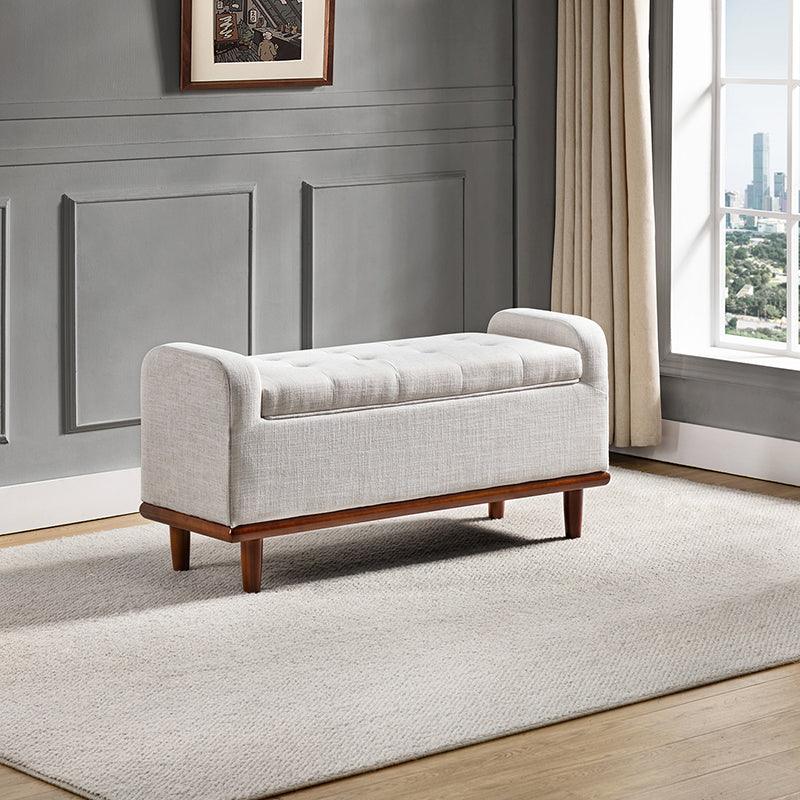 Clover Upholstered Flip Top Storage Bench - Hulala Home
