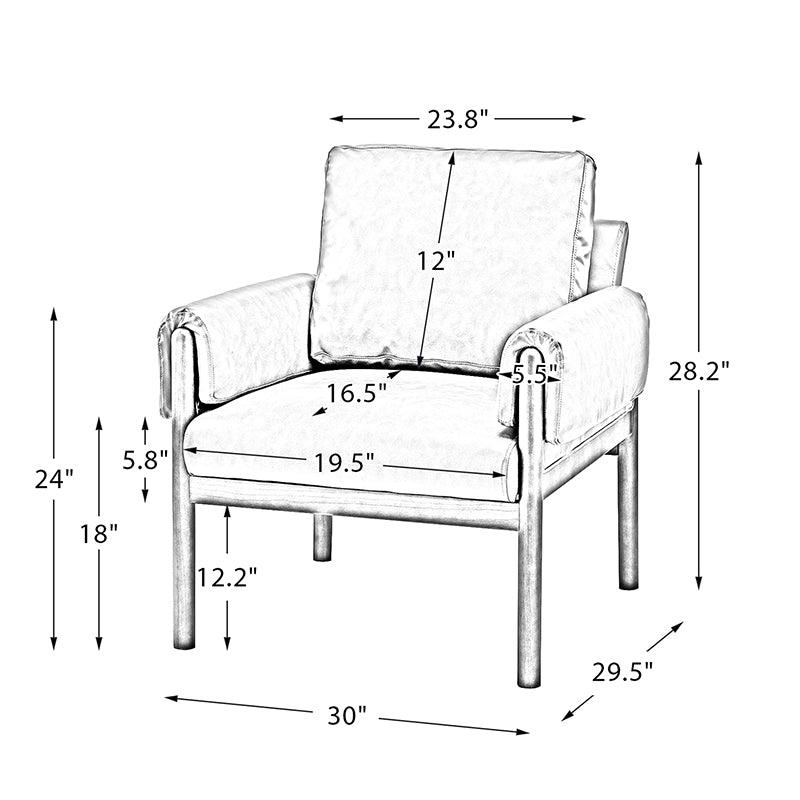 Henry Vegan Leather?Armchair - Hulala Home