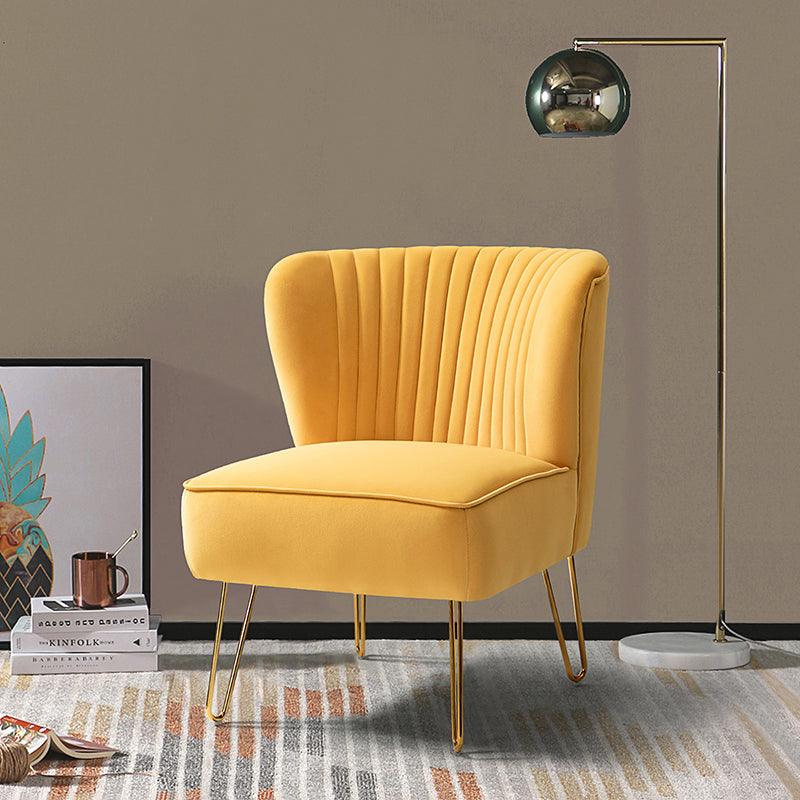 Ainhoa Velvet Tufted Back Accent Chair - Hulala Home