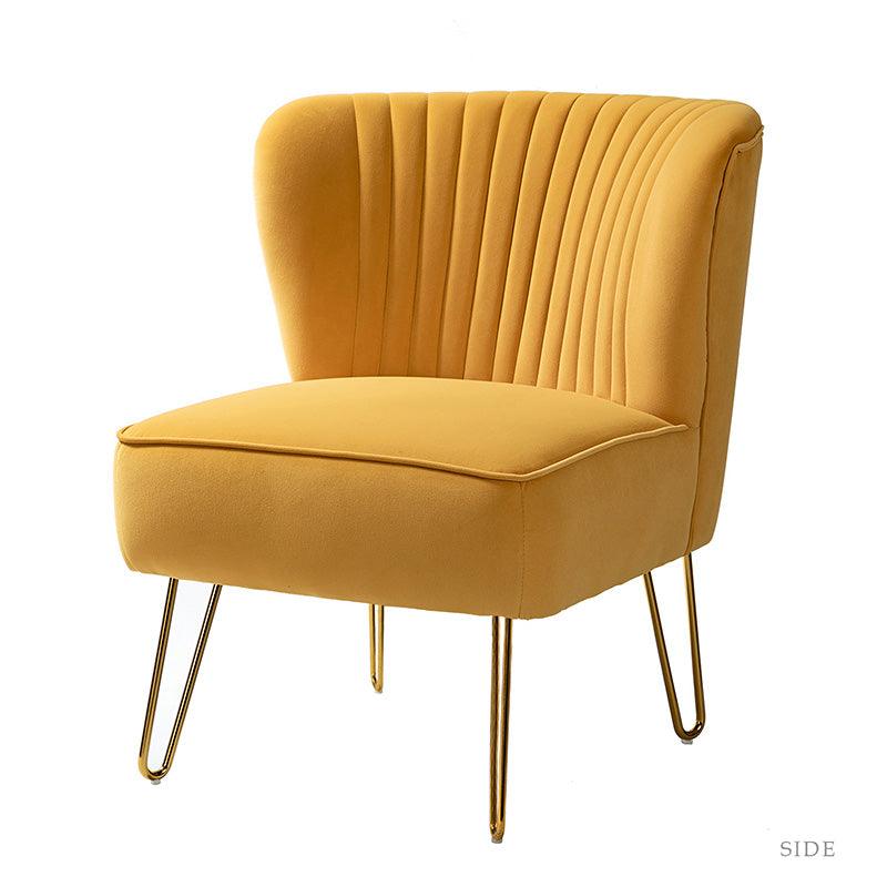 Ainhoa Velvet Tufted Back Accent Chair - Hulala Home