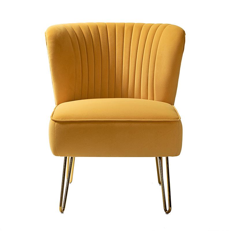 Ainhoa Velvet Tufted Back Accent Chair - Hulala Home