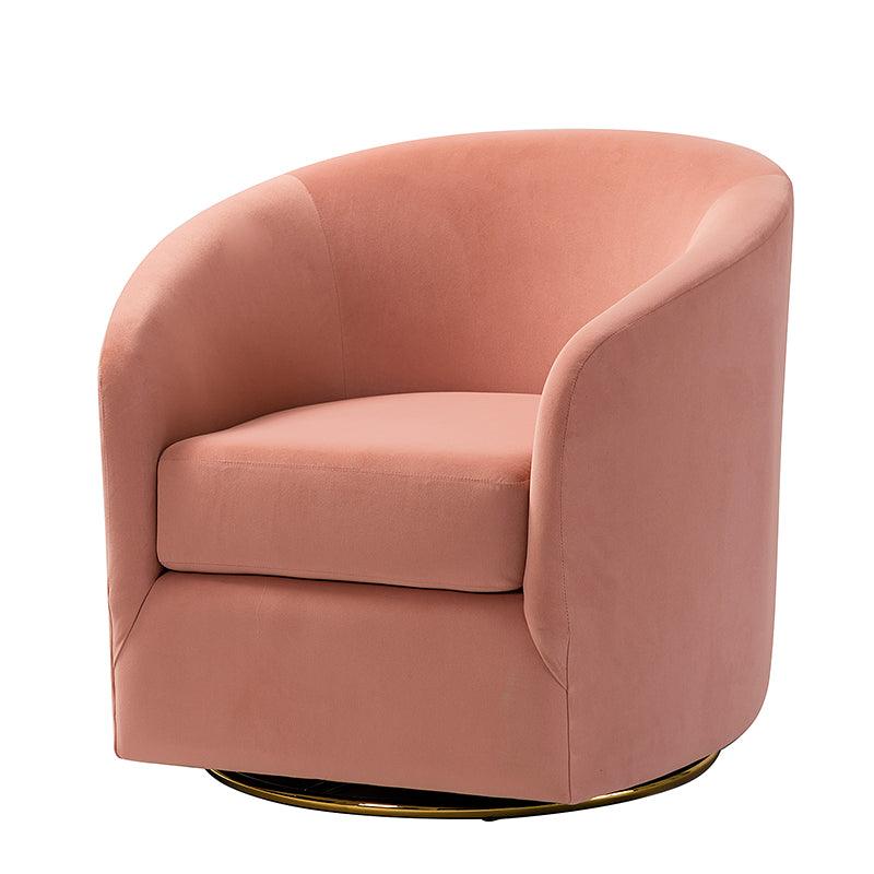 Emanuela Velvet Swivel Barrel Armchair - Hulala Home