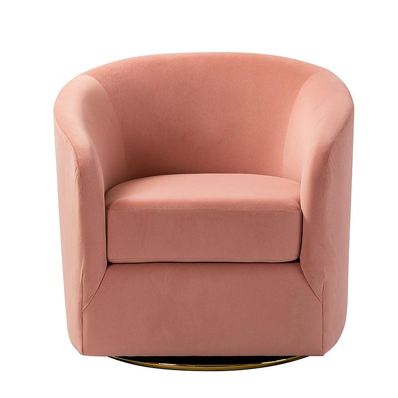 Emanuela Velvet Swivel Barrel Armchair - Hulala Home