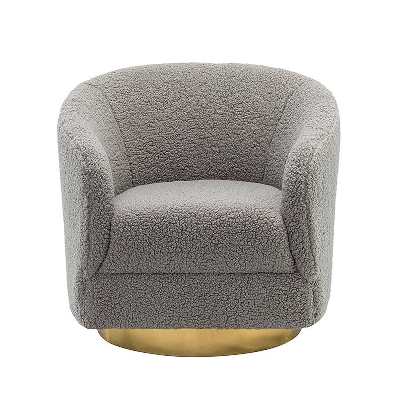 Victoria Boucle Swivel Barrel Chair - Hulala Home