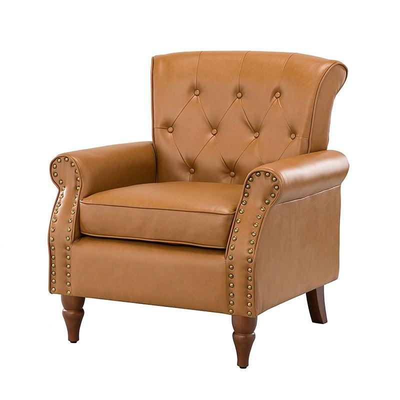 Deniz Vegan Leather Armchair - Hulala Home