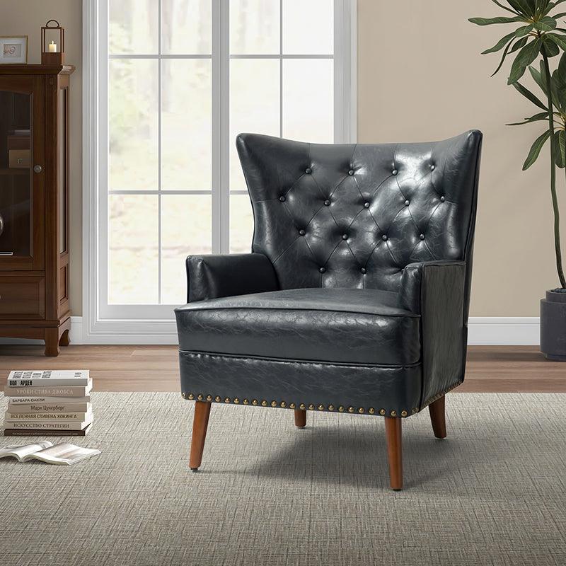 Memphis Vegan Leather Armchair - Hulala Home
