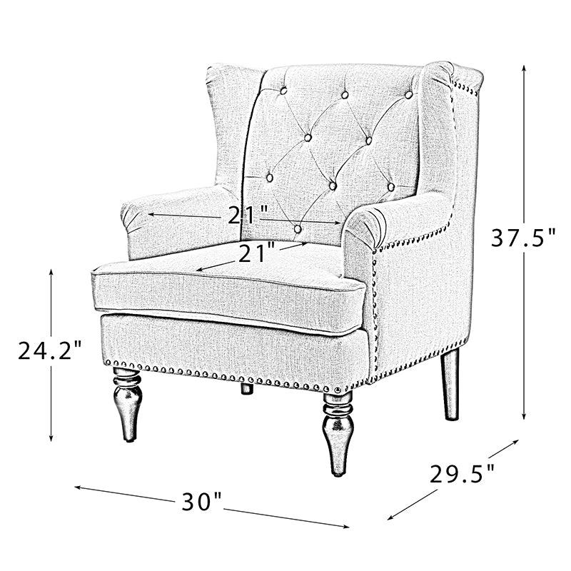 Eloa Fabric Armchair - Hulala Home