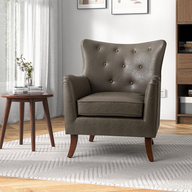 Gaspar Vegan Leather Armchair - Hulala Home