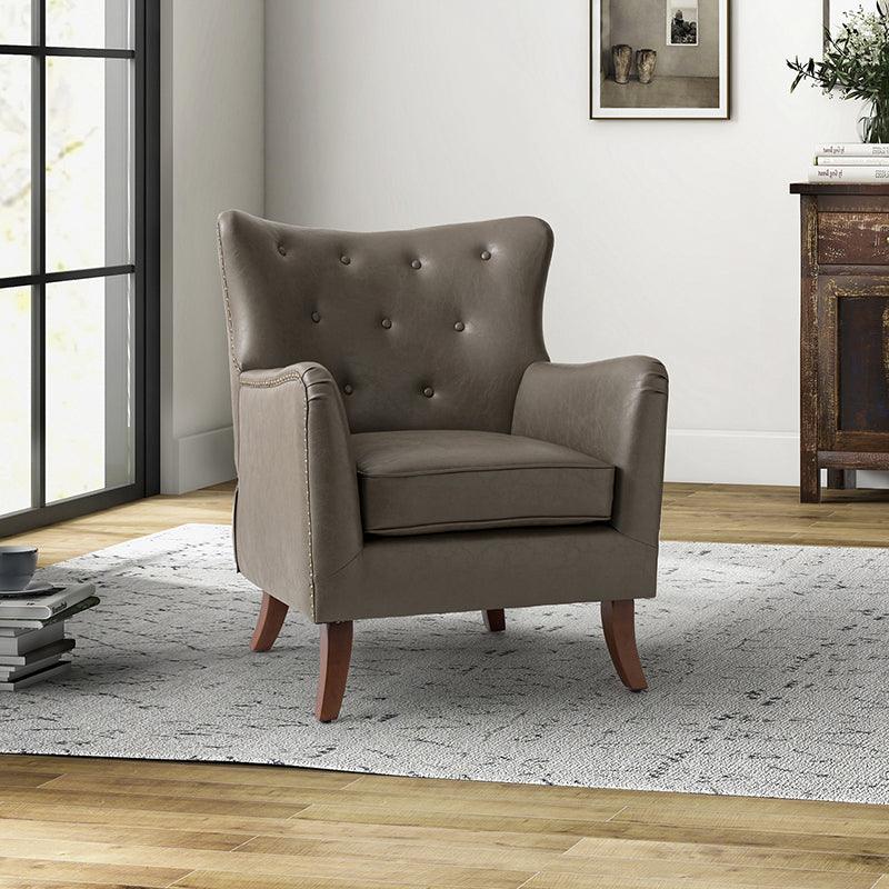 Gaspar Vegan Leather Armchair - Hulala Home