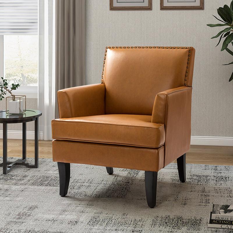 Fatima Vegan Leather Armchair - Hulala Home
