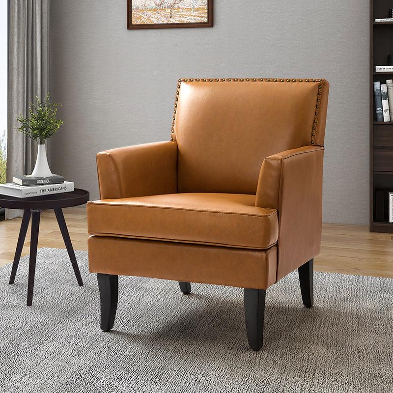 Fatima Vegan Leather Armchair - Hulala Home