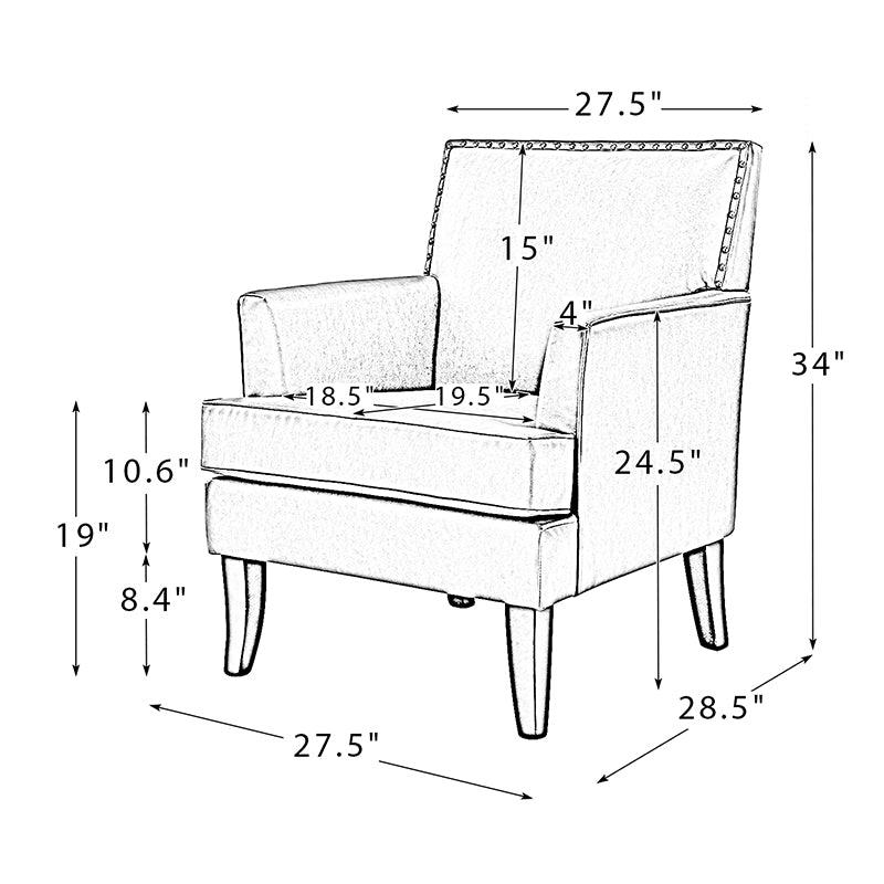 Fatima Vegan Leather Armchair - Hulala Home