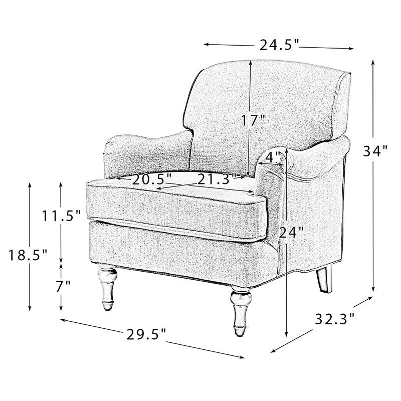 Veronica Fabric Armchair - Hulala Home
