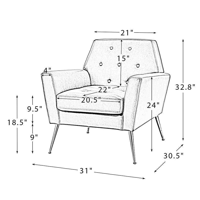 Raelynn Vegan Leather Armchair - Hulala Home