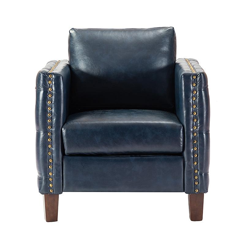 Paulo Vegan Leather Tufted Club Chair - Hulala Home