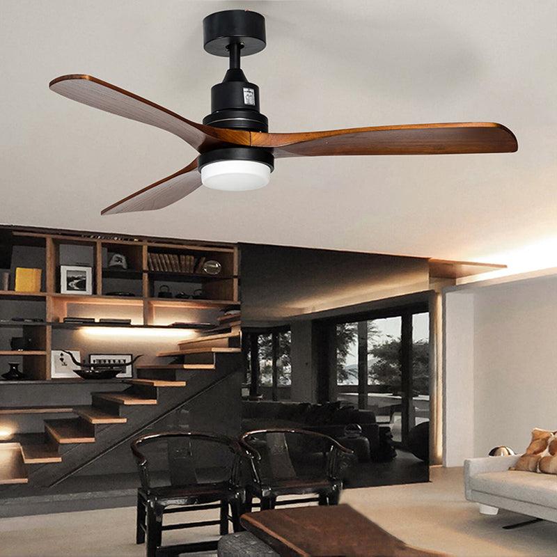 Akhetaton 3-Blade Remote Controlled 52" LED Ceiling Fan - Hulala Home