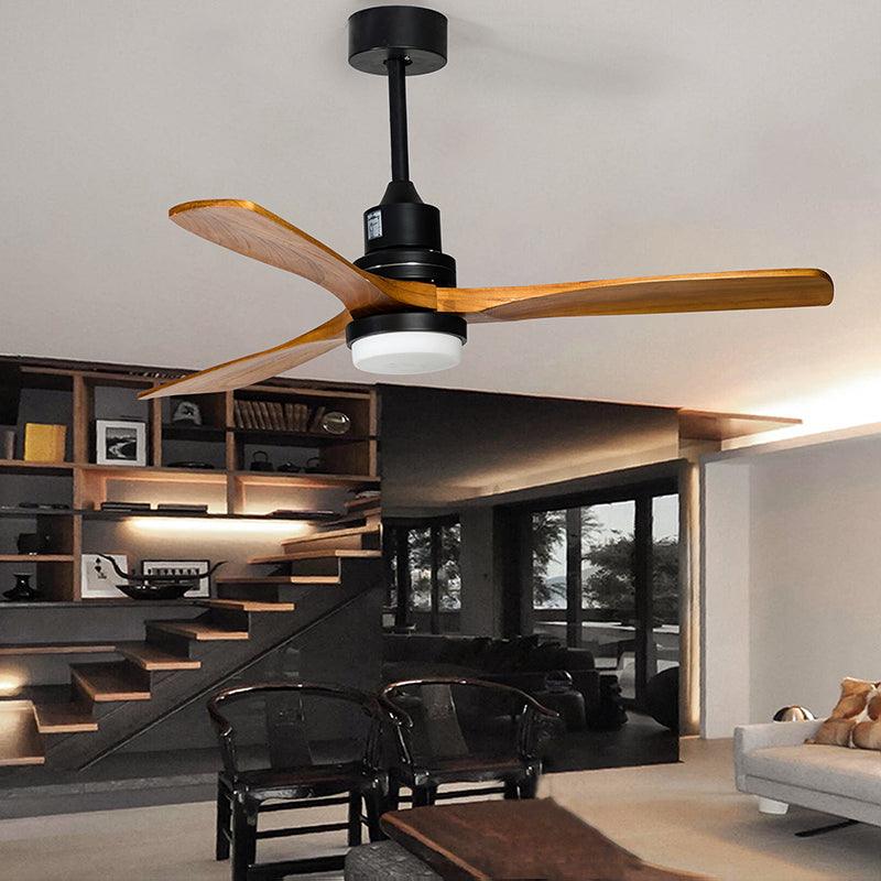Akhetaton 3-Blade Remote Controlled 52" LED Ceiling Fan - Hulala Home