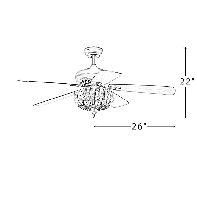 Kow 5-Blade 52" Remote Controlled LED Ceiling Fan - Hulala Home