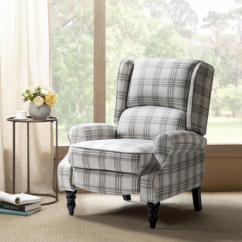 Erdeni Upholstered Manual Wingback Recliner Chair - Hulala Home