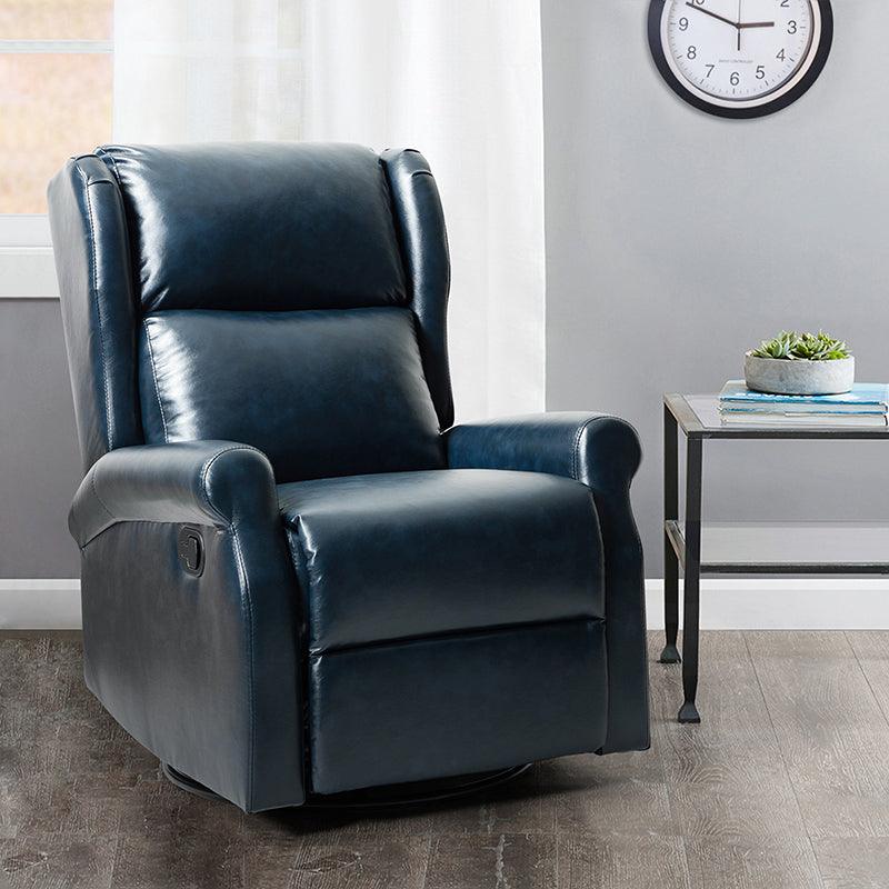 Chanhu Vegan Leather Swivel Recliner - Hulala Home