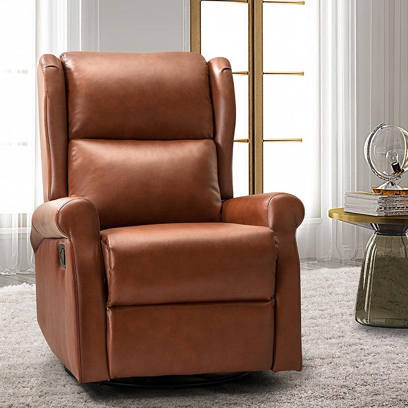 Chanhu Vegan Leather Swivel Recliner - Hulala Home