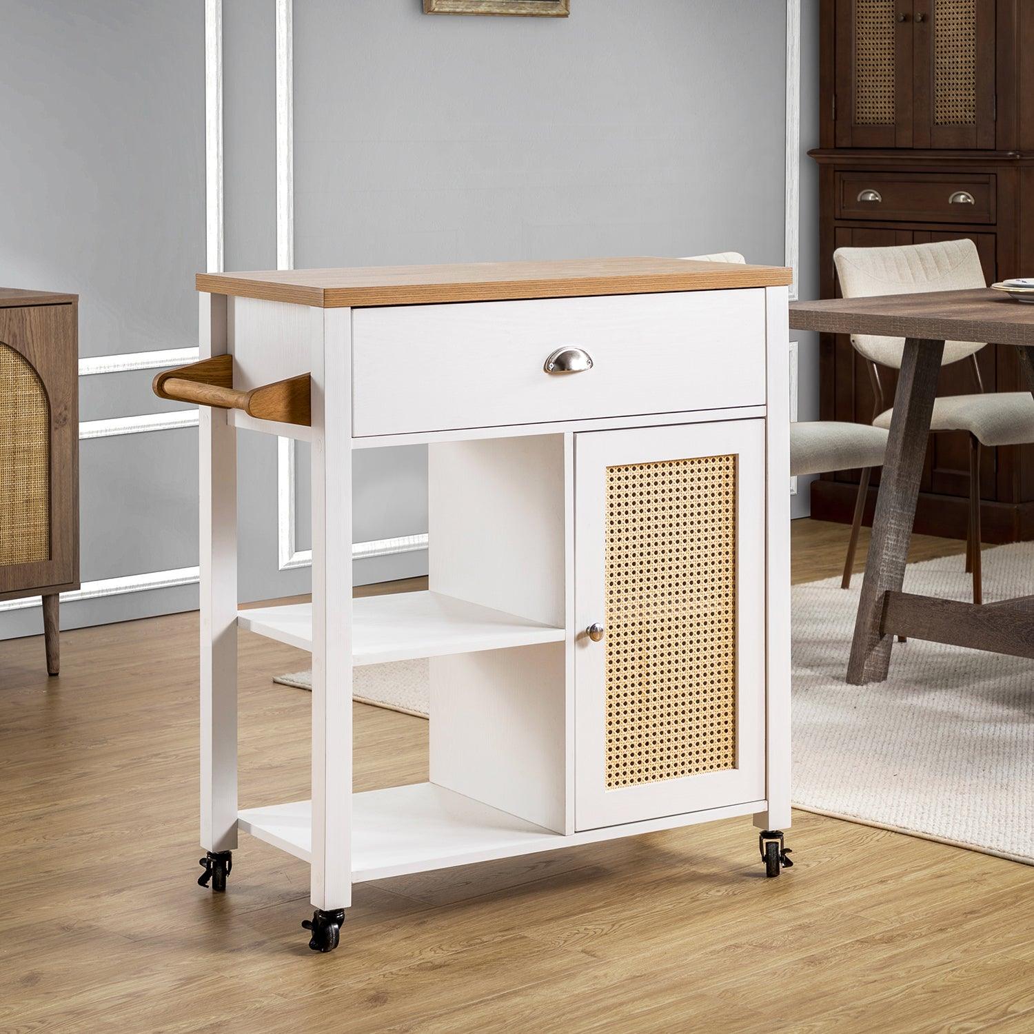Thessaly ?31.5" Wide Rolling Kitchen Cart - Hulala Home